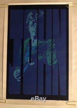 John Lennon Original Vintage Poster Blacklight The Beatles Pin-Up Marsh 1990