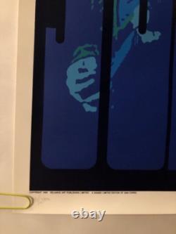 John Lennon Original Vintage Poster Blacklight The Beatles Pin-Up Marsh 1990