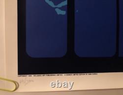 John Lennon Original Vintage Poster Blacklight The Beatles Pin-Up Marsh 1990