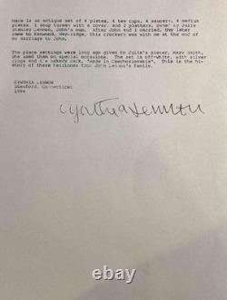 John Lennon Owned & Used Family Crockery