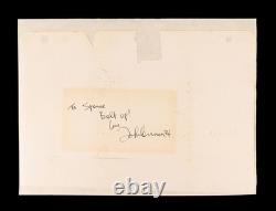 John Lennon Owned, Worn, belt Buckle (photos) & Signed Note. The Beatles