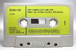 John Lennon PLASTIC ONO BAND Cassette UK 1ST ISSUE 1970 GREEN PAPER LABELS