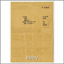 John Lennon & Paul McCartney 1962 German Tax Cards (Germany)