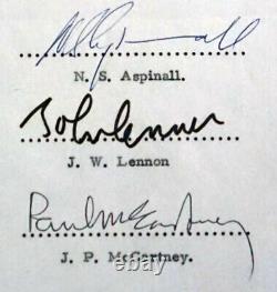 John Lennon & Paul McCartney Signed 1969 Document PSA Encapsulated & PSA LOA