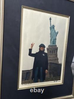 John Lennon Photo Statue Of Liberty Post Beatles 1974 Photograph By Bob Gruen