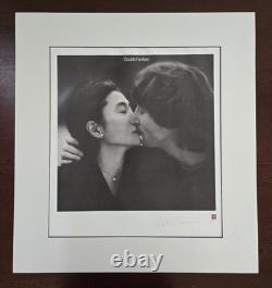 John Lennon Plate Signed Double Fantasy Limited Ed. Lithograph Beatles MATTED