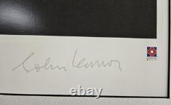 John Lennon Plate Signed Double Fantasy Limited Ed. Lithograph Beatles MATTED