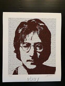 John Lennon Poster Fine Art Limited Edition Signed And Numbered By Designer