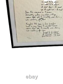 John Lennon Real Love Limited Edition Hand Written Lyrics