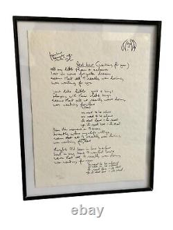 John Lennon Real Love Limited Edition Hand Written Lyrics