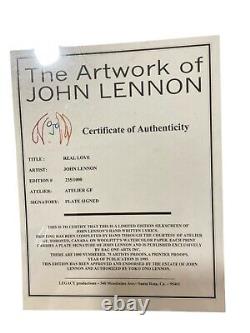 John Lennon Real Love Limited Edition Hand Written Lyrics