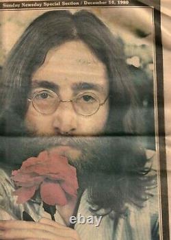 John Lennon Remembered 12 Page Special Section Newsday Dec. 14,1980 +Bonus