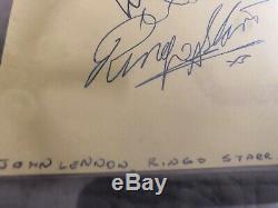 John Lennon Ringo Starr Beatles Autograph Epperson COA See Pictures