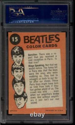 John Lennon Rookie Card 1964 Beatles Color PSA 8.5 #15 Paul McCartney Topps Rock