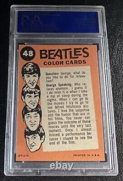 John Lennon Rookie Card PSA 8 1964 Beatles Color #48 Paul McCartney Topps Rock