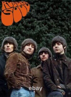 John Lennon Rubber Soul (the Beatles) Suede Soft Lambskin Leather Jacket Men's