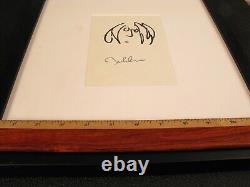 John Lennon Self Portrait And Yoko Ono Signed Drawing Beatles Art