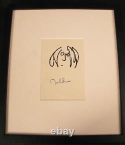 John Lennon Self Portrait And Yoko Ono Signed Drawing Beatles Art