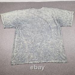 John Lennon Shirt Adult Large Grey Acid Wash Distressed Tee Rock Beatles Vintage