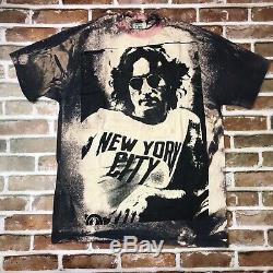 John Lennon Shirt Vintage tshirt NYC Mosquitohead Style Bleach Print Beatles XL