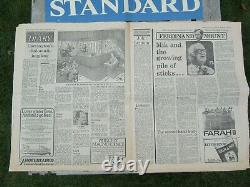 John Lennon Shot Dead New Standard 1980 Poster + Newspaper Ex Paul Goresh USA Ex