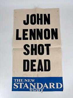 John Lennon Shot Dead New Standard Newspaper Billboard Poster 1980 The Beatles