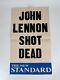 John Lennon Shot Dead New Standard Newspaper Billboard Poster 1980 The Beatles