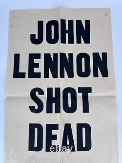 John Lennon Shot Dead New Standard Newspaper Billboard Poster 1980 The Beatles