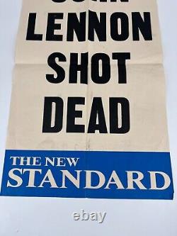 John Lennon Shot Dead New Standard Newspaper Billboard Poster 1980 The Beatles
