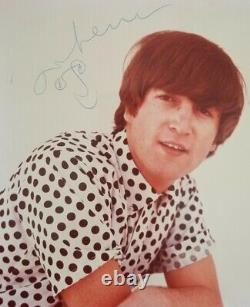 John Lennon Signed 8x10 Color Photo Certified With Jsa & Caiazzo Coa Beatles