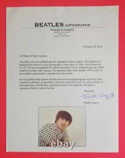 John Lennon Signed 8x10 Color Photo Certified With Jsa & Caiazzo Coa Beatles