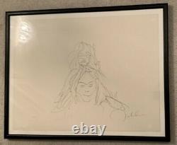 John Lennon Signed Lithograph 1969 The Beatles 6/300 Lovely Autograph