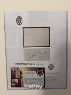 John Lennon Signed Sketch Matted Display 25x30 GFA COA Beatles