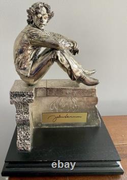 John Lennon Sterling Silver Plated Artist Proof Statue 12/250 Beatles Scarce