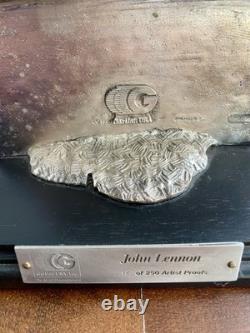 John Lennon Sterling Silver Plated Artist Proof Statue 12/250 Beatles Scarce