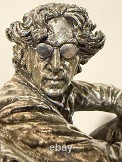 John Lennon Sterling Silver Plated Artist Proof Statue 12/250 Beatles Scarce