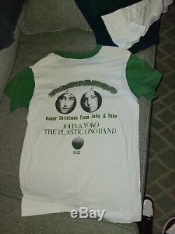 John Lennon T SM Vtg Beatles 70s War Is Over Yoko Plastic Ono Band Shirt Rare