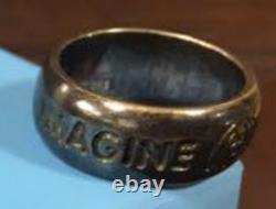 John Lennon Tags Beatles Silver Ring Music Icon Accessory Rare Vintage Japan