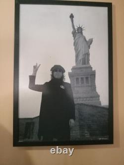 John Lennon Textured Wall Art wood Canvas 38× 26 Beatles Memorabilia