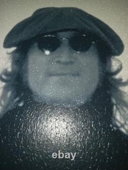 John Lennon Textured Wall Art wood Canvas 38× 26 Beatles Memorabilia