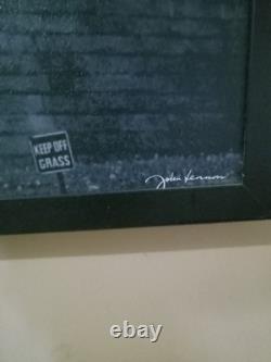 John Lennon Textured Wall Art wood Canvas 38× 26 Beatles Memorabilia