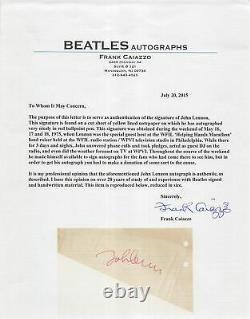 John Lennon The Beatles Authentic Signed & Framed Cut Signature BAS #A57931