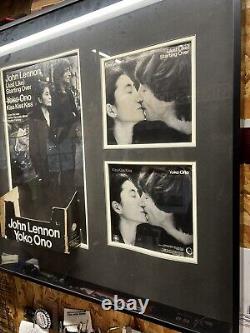 John Lennon The Beatles Just Like Starting Over Single Display with Albums