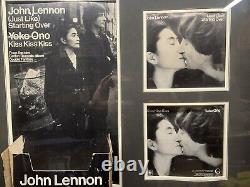 John Lennon The Beatles Just Like Starting Over Single Display with Albums