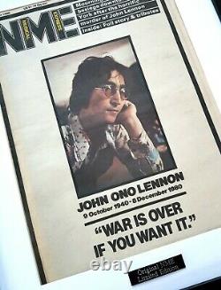 John Lennon The Beatles Luxury Framed Original NME-Certificate VERY RARE