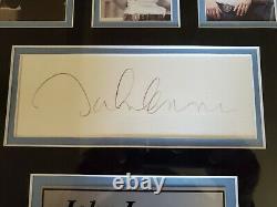 John Lennon The Beatles Signed Autographed Framed 38x19 Display Beckett Bas Coa