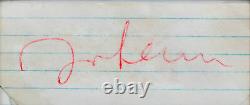 John Lennon The Beatles Signed & Matted 1. X3.5 Cut Signature BAS #A57930