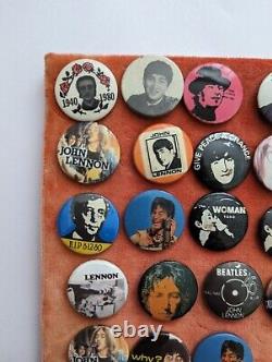 John Lennon (The Beatles) Vintage 1 Pin Badges Lot (19)