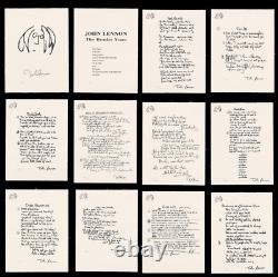 John Lennon The Beatles Years LYRICS Bag One Arts #ed SET SILKSCREEN COA Rare