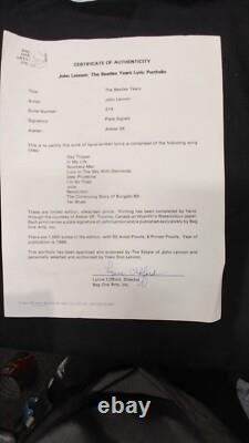 John Lennon The Beatles Years Portfolio Set of 12 Prints 214/1000 Rare Find